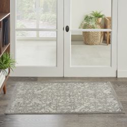 Nourison Damask DAS01 Ivory Area Rug