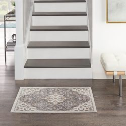 Nourison Elation ETN08 Ivory Grey Area Rug