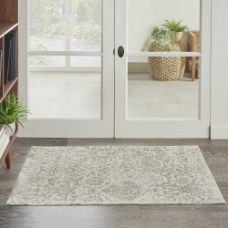 Nourison Damask DAS06 Ivory Area Rug