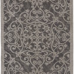 Alternative view of Nourison Damask DAS01 Grey Area Rug
