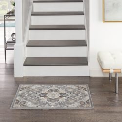 Nourison Elation ETN09 Grey Area Rug
