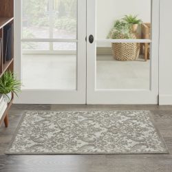 Nourison Damask DAS02 Ivory Area Rug