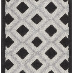 Alternative view of Nourison Aloha ALH26 Black White Area Rug
