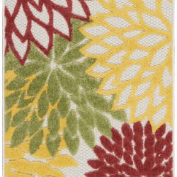 Alternative view of Nourison Aloha ALH05 Red Multi Colored Area Rug