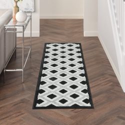 Nourison Aloha ALH26 Black White Area Rug