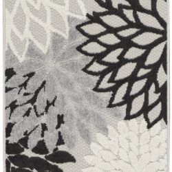 Alternative view of Nourison Aloha ALH05 Black White Area Rug