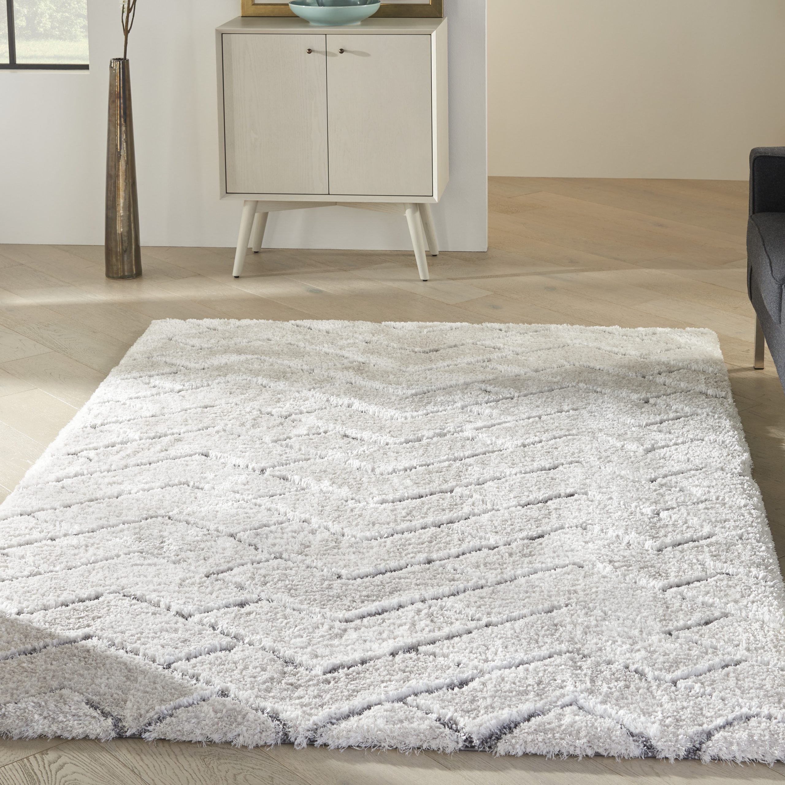 Nourison Dreamy Shag DRS03 Ivory Area Rug