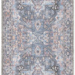Alternative view of Nicole Curtis Machine Washable Series 1 SR101 Light Blue Multi Area Rug