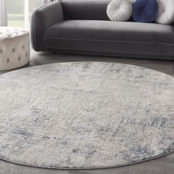 Nourison Rustic Textures RUS07 Ivory Grey Blue Area Rug