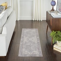Nicole Curtis Machine Washable Series 1 SR104 Grey Area Rug