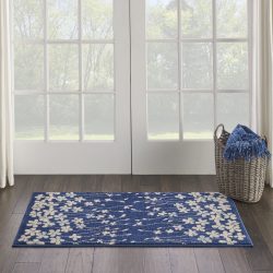 Nourison Tranquil TRA04 Navy Area Rug