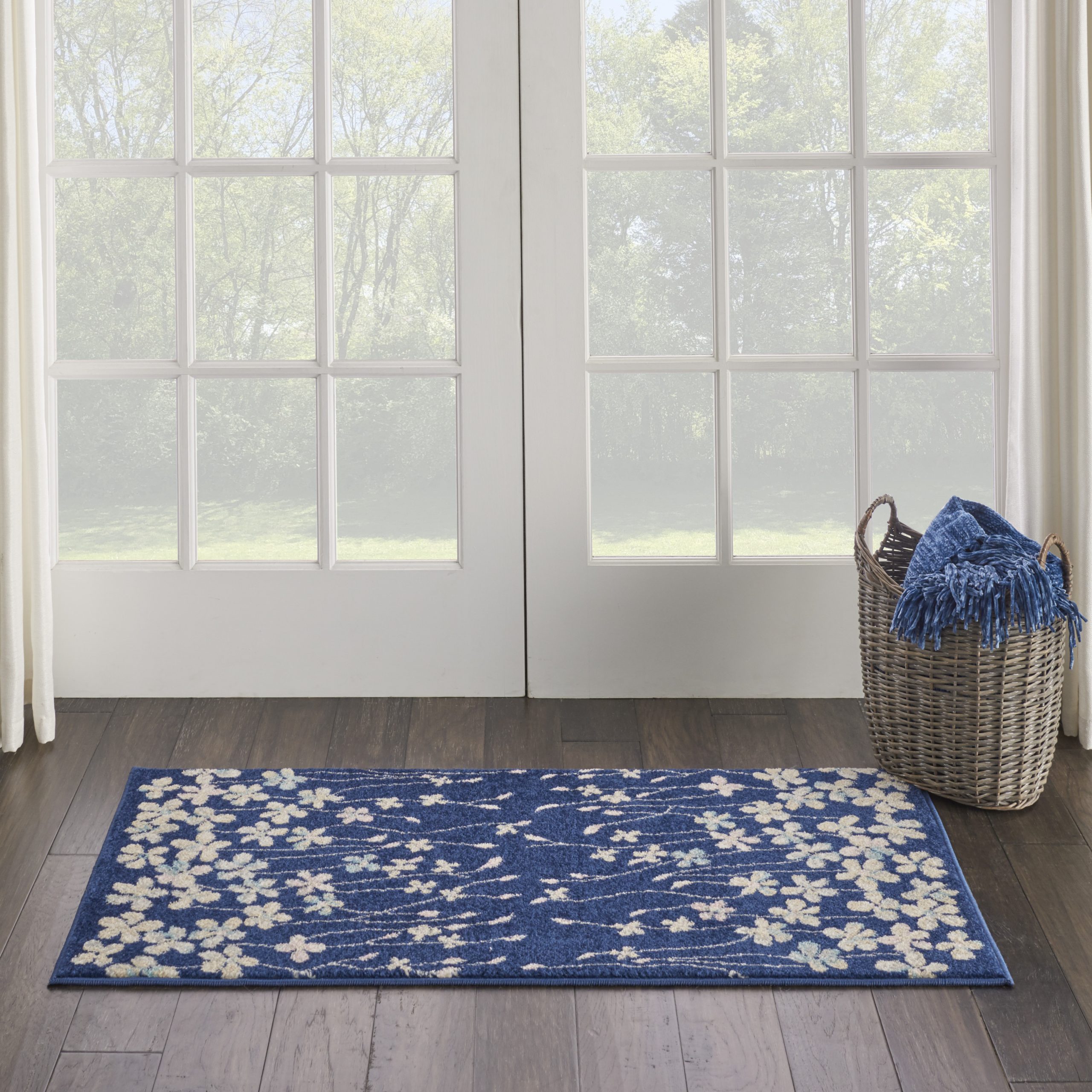 Nourison Tranquil TRA04 Navy Area Rug