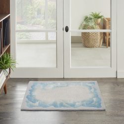 Nourison Prismatic PRS22 Sea Mist Blue Area Rug