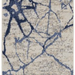 Alternative view of Calvin Klein River Flow RFV05 Ivory Blue Area Rug