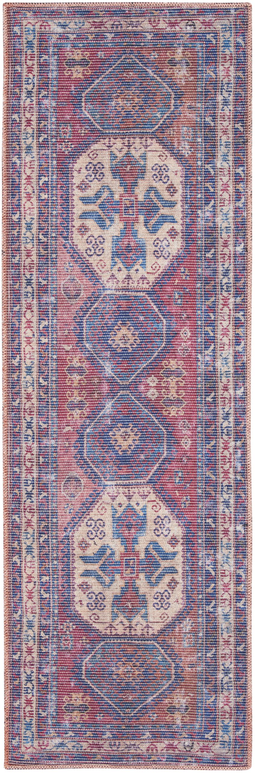 Nicole Curtis Machine Washable Series 1 SR105 Red Area Rug - Image 2