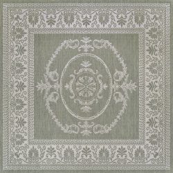 Couristan RECIFE ANTIQUE MEDALLION SAGE LEAF Area Rug