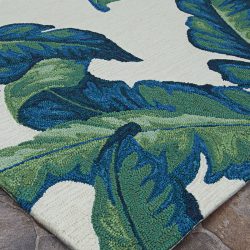 Couristan COVINGTON PALM LEAVES GREEN Area Rug