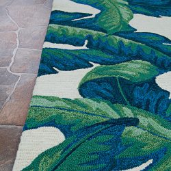 Alternative view of Couristan COVINGTON PALM LEAVES GREEN Area Rug
