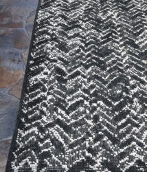 Alternative view of Couristan AFUERA HARRINGBONE PATH ONYX Area Rug