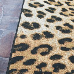 Alternative view of Couristan DOLCE AMUR LEOPARD NEW GOLD Area Rug