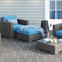 Couristan RECIFE CABANA TILE ALLOY Area Rug