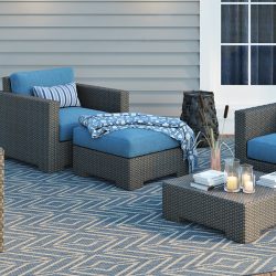 Couristan RECIFE CABANA TILE BLUE Area Rug