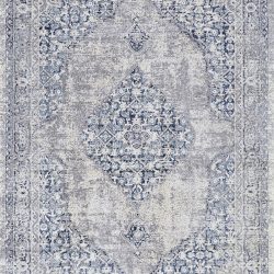 Couristan MARBLEHEAD CENTER MEDALLION BLUE-GREY Area Rug