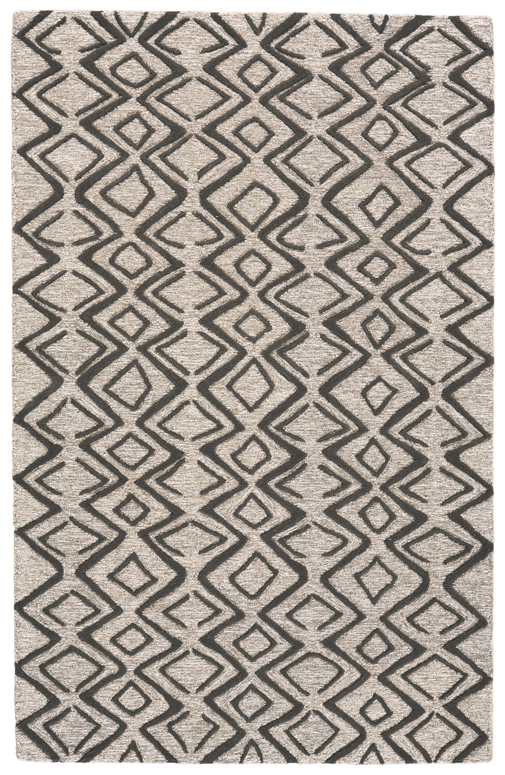 Feizy Enzo Geometric 8733F Taupe Area Rug