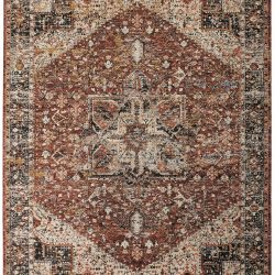 Alternative view of Feizy Caprio Distressed 3960F Rust Area Rug