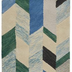 Alternative view of Feizy Caspian Geometric I8055 Green Area Rug