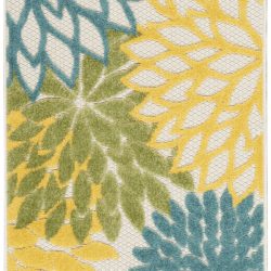 Alternative view of Nourison Aloha ALH05 Turquoise Multicolor Area Rug
