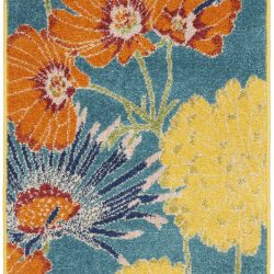 Alternative view of Nourison Allur ALR06 Turquoise Multicolor Area Rug