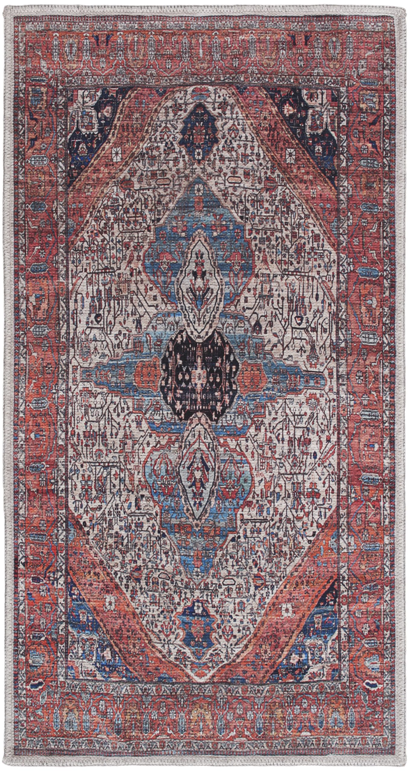 Nourison Grand Washables GRW05 Ivory Brick Area Rug - Image 2