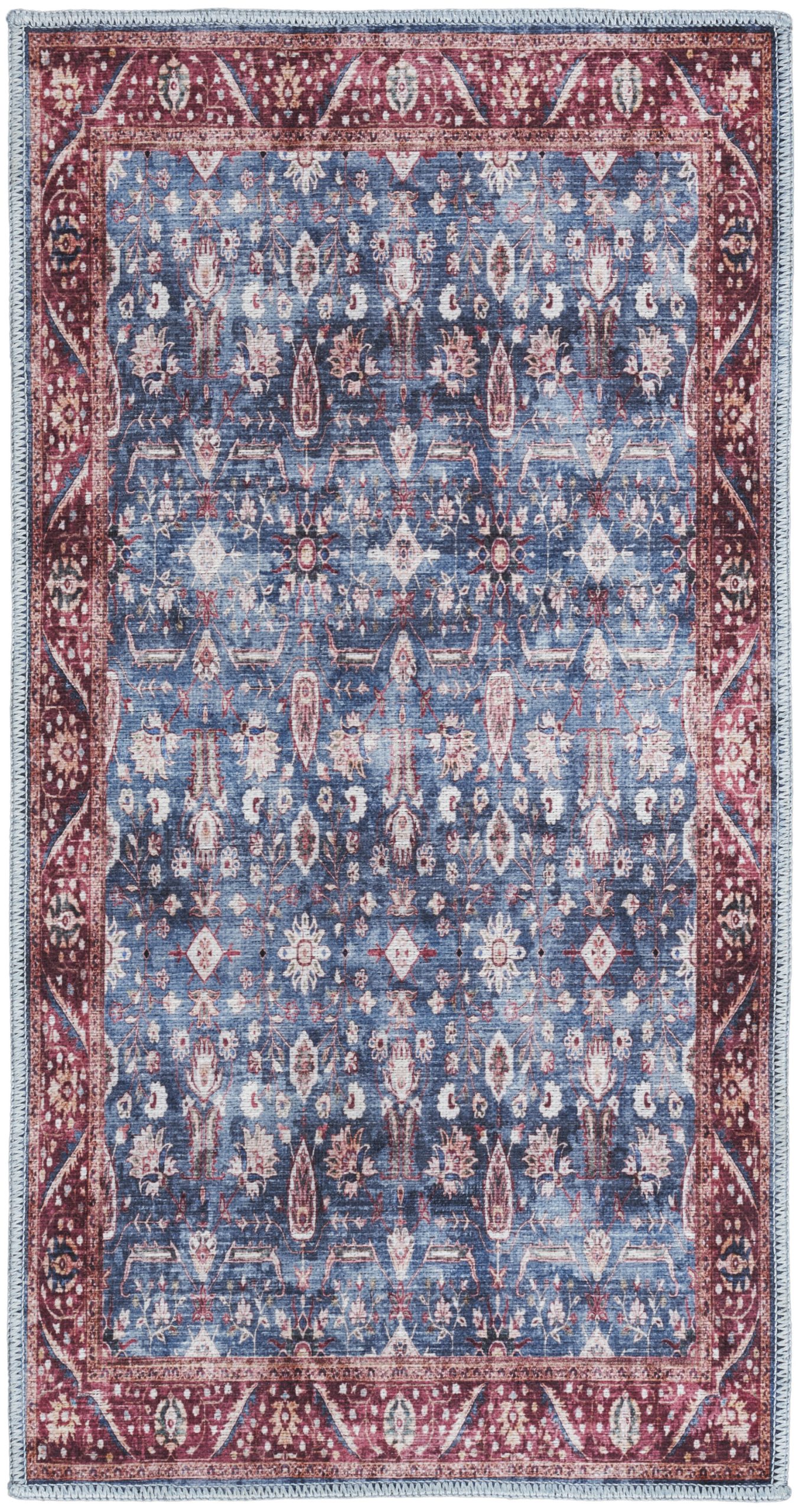 Nourison Grand Washables GRW06 Blue Brick Area Rug - Image 2