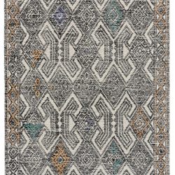 Alternative view of Feizy Arazad Graphic 8479F Black Area Rug