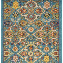 Alternative view of Nourison Allur ALR03 Turquoise Ivory Area Rug