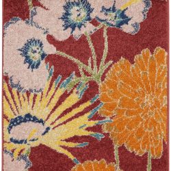 Alternative view of Nourison Allur ALR06 Red Multicolor Area Rug