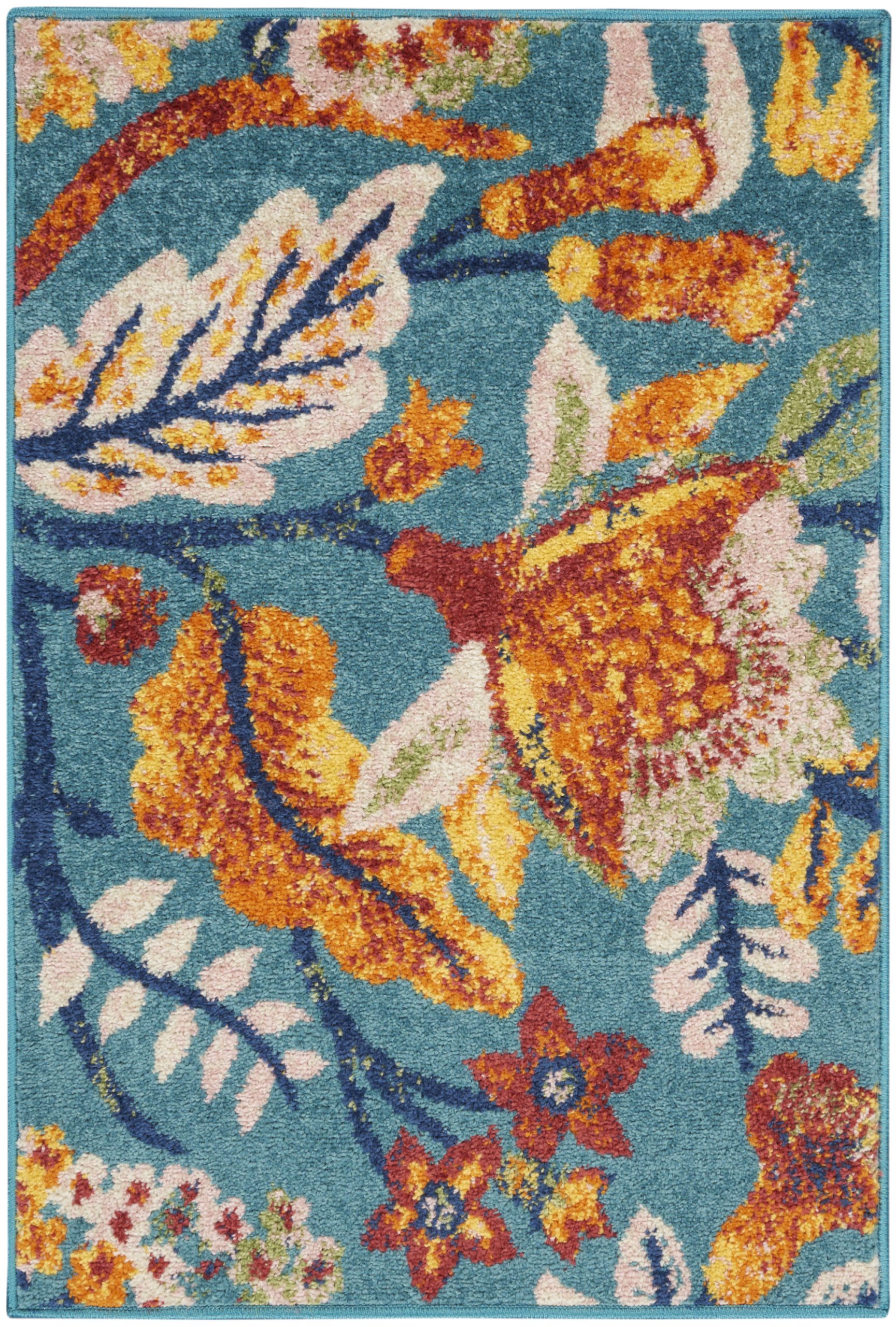 Nourison Allur ALR09 Turquoise Multicolor Area Rug - Image 2