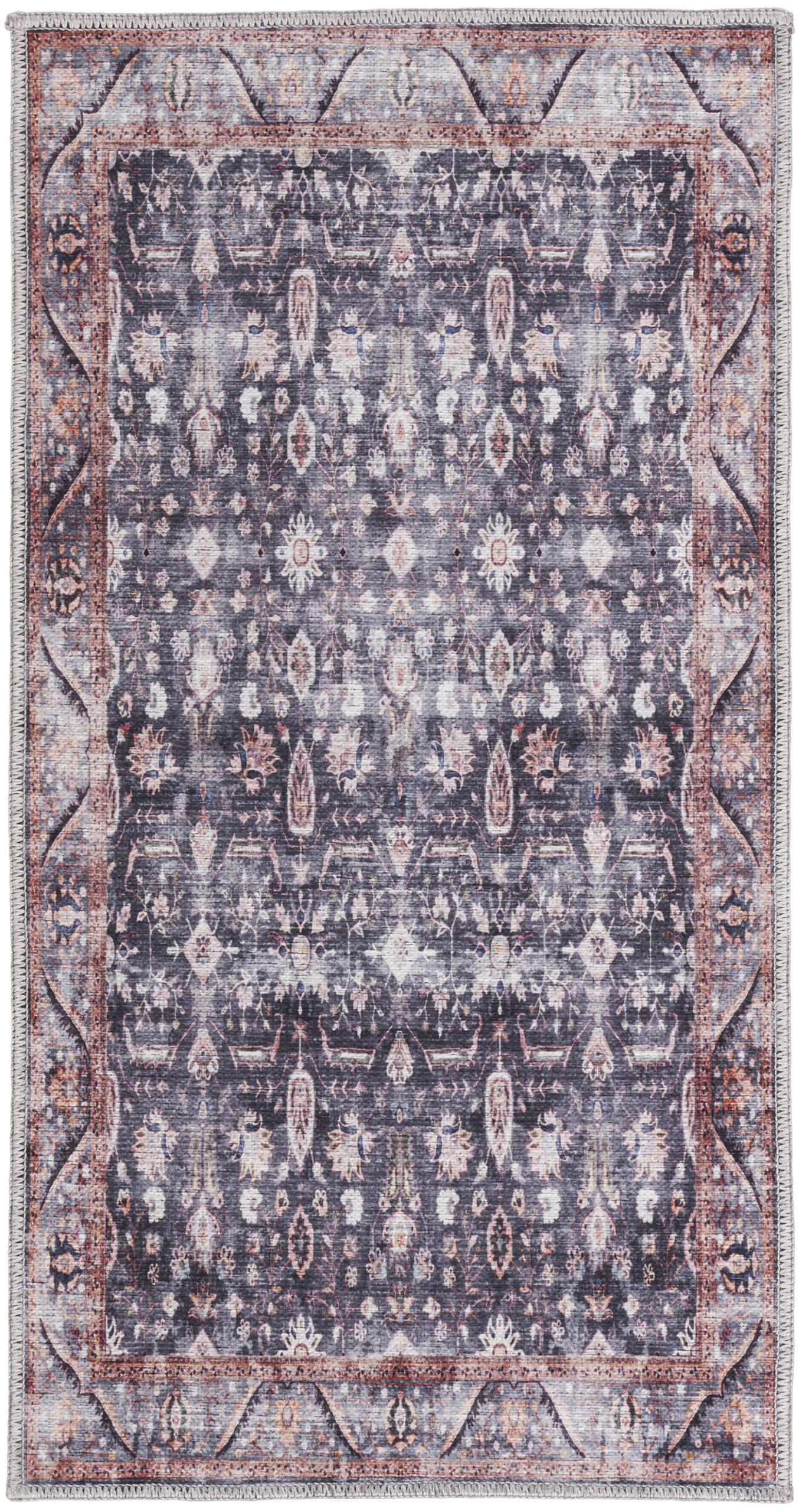 Nourison Grand Washables GRW06 Navy Ivory Area Rug - Image 2