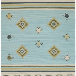 Alternative view of Feizy Dharma Geometric I0762 Blue Area Rug