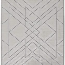 Alternative view of Feizy Braden Geometric I3129 Grey Area Rug