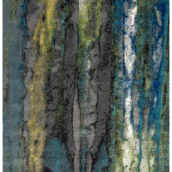 Alternative view of Feizy Brixton Print 3606F Teal Area Rug
