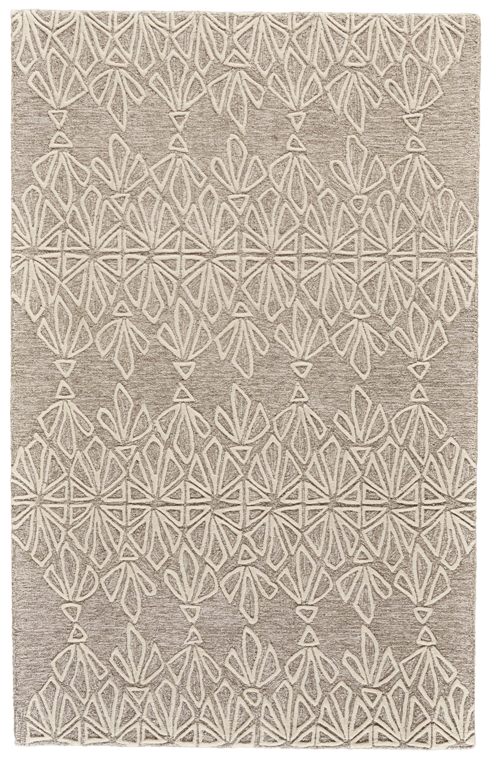 Feizy Enzo Geometric 8735F Taupe Area Rug