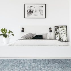 Alternative view of Feizy Cecily Distressed 3595F Teal Area Rug