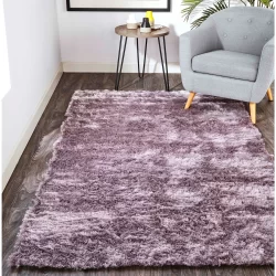 Feizy Indochine Solid Color 4550F Purple Area Rug
