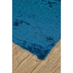 Alternative view of Feizy Indochine Solid Color 4550F Teal Area Rug
