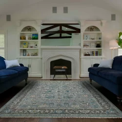 Feizy Ustad Ornamental 6109F Blue Area Rug