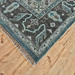 Alternative view of Feizy Ustad Ornamental 6111F Blue Area Rug