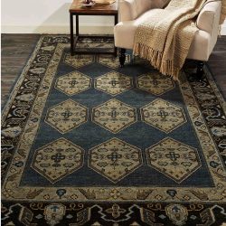 Feizy Ustad Ornamental 6111F Blue Area Rug