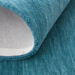 Alternative view of Feizy Luna Solid Color 8049F Teal Area Rug